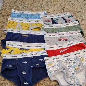 Carter's Boys Briefs Underwear Set, Lot Of 10 Pair, Sz 4/5